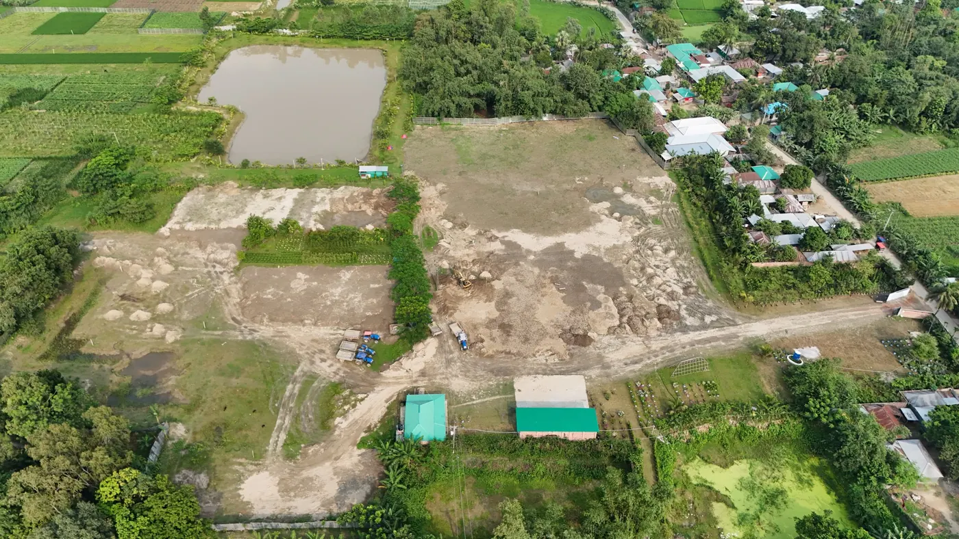 Aerial view of the site